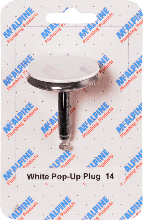 McAlpine No. 14 Handipak White Pop - Up Plug - CARD14 - Getplumb