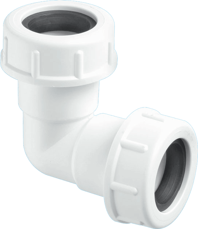 McAlpine R2M .75" Universal Overflow 90deg Elbow - Getplumb