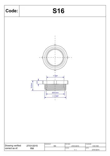 McAlpine S16 1.25"x 1" Trap Inlet Reducer - Getplumb