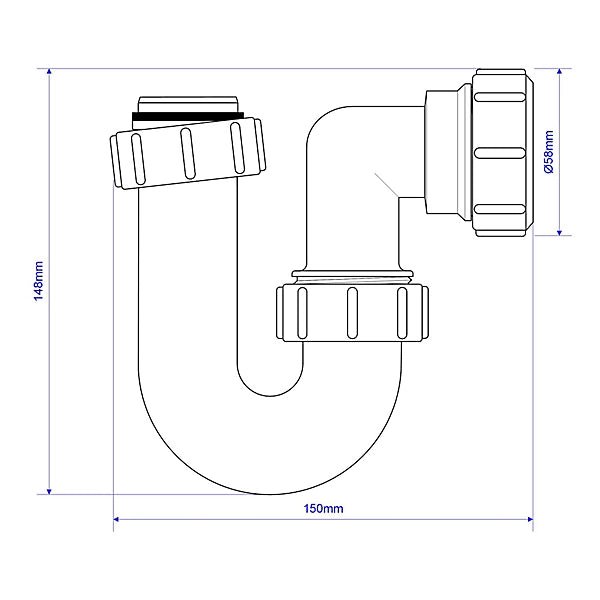 McAlpine SA10 1.25" Swivel P Trap - Getplumb