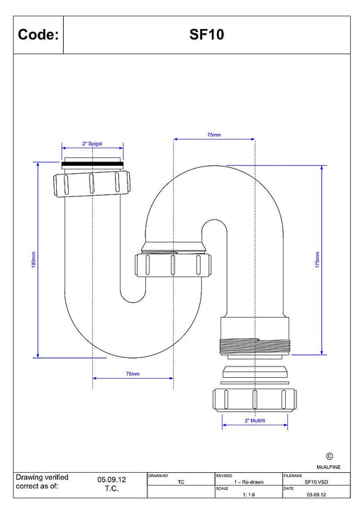 McAlpine SF10 2" Swivel S Trap - Getplumb