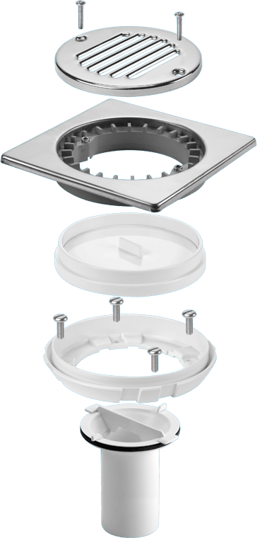 McAlpine Sheet to Tiled Trapped Gully Converter TSGCONVSS - Stainless Steel - Getplumb