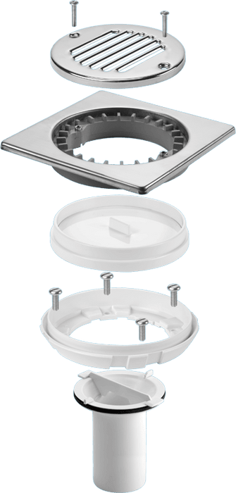 McAlpine Sheet to Tiled Trapped Gully Converter TSGCONVSS - Stainless Steel - Getplumb