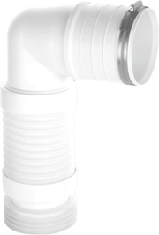 McAlpine Short Flexible 90° BTW Pan Connector - WC - CON8F18 - BTW - Getplumb