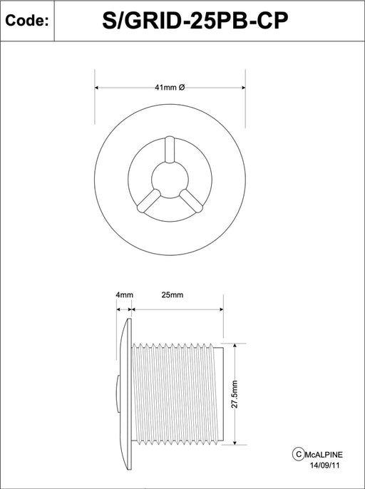 McAlpine Sink Grid - 5 x 41 mm Diameter, Plain Chrome - Getplumb