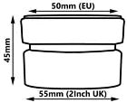 McAlpine Solvent Adaptor 50mm to 2" – European Metric to UK Imperial | HCUP50UKADAP - Getplumb