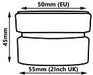 McAlpine Solvent Adaptor 50mm to 2" – European Metric to UK Imperial | HCUP50UKADAP - Getplumb