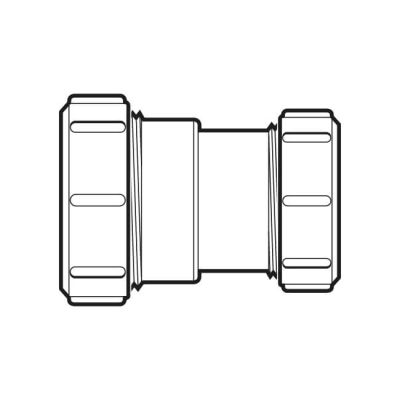 McAlpine ST28M 1.25"x 1.5" Straight Connector - Getplumb