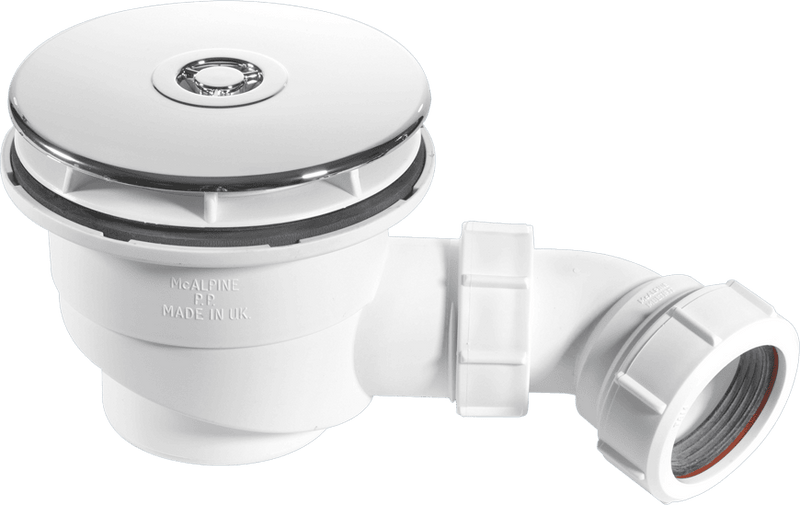 McAlpine ST90CB10 90mm Shower Trap – Chrome Plated Brass - Getplumb