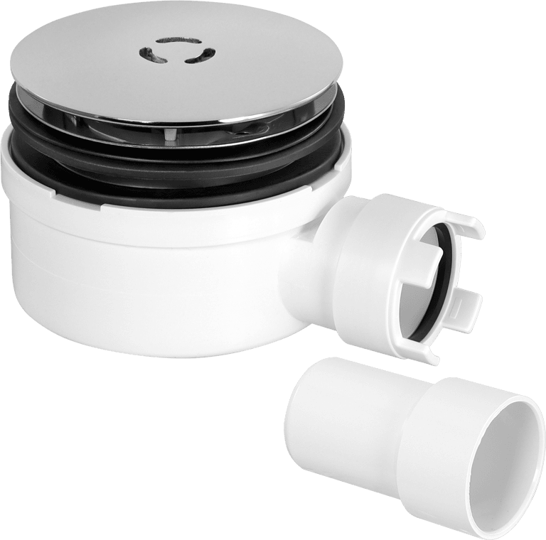 McAlpine ST90CB1053 90mm Shower Trap with C/P Brass Mercedes Grid - Getplumb