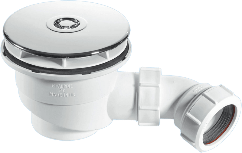 McAlpine ST90CP10 90mm Shower Trap C/P Plastic - Getplumb