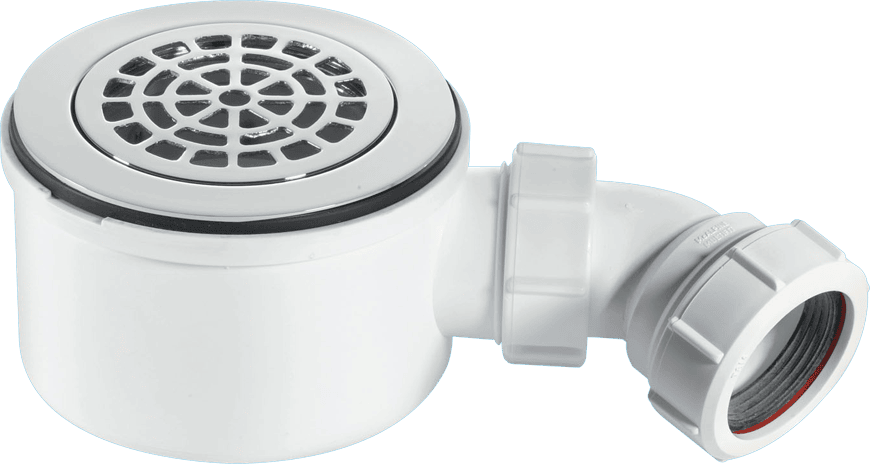 McAlpine ST90CPBP70 90mm Shower Trap C/P Brass - Getplumb
