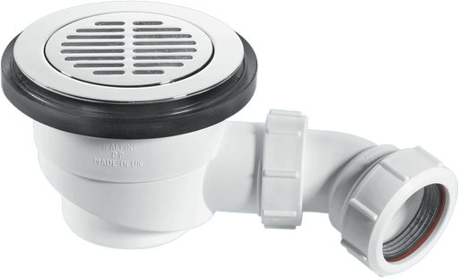 McAlpine ST90CPBS 90mm Shower Trap C/P Brass - Getplumb