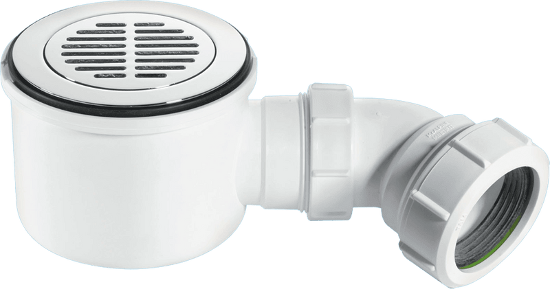 McAlpine ST90CPBSHP 90mm High Flow Shower Trap C/P Brass - Getplumb