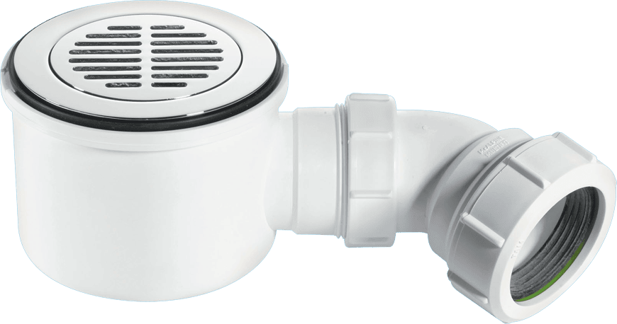 McAlpine ST90CPBSHP 90mm High Flow Shower Trap C/P Brass - Getplumb