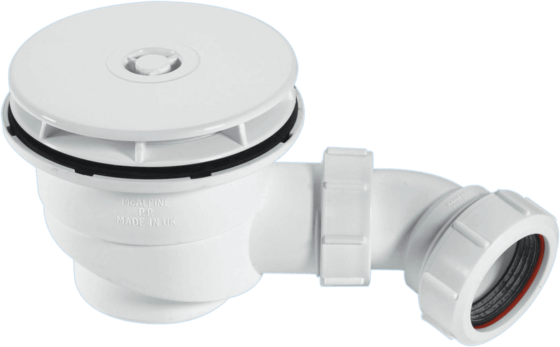 McAlpine ST90WH10 90mm Shower Trap White - Getplumb