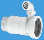 McAlpine Straight Flexible Pan Connector 1.25" Boss – WC - F23RV - Getplumb