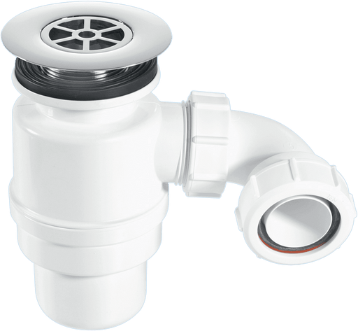 McAlpine STW12RB Grid Top Shower Trap C/P Brass - Getplumb