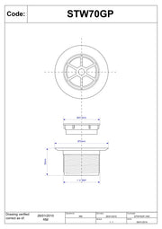 McAlpine STW70GP 70mm Shower Trap Grid Gold - Getplumb