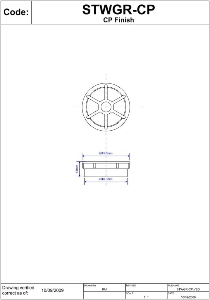 McAlpine STWGRCP Shower Trap Grid Chrome - Getplumb