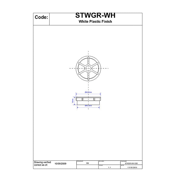 McAlpine STWGRWH Shower Trap Grid White - Getplumb