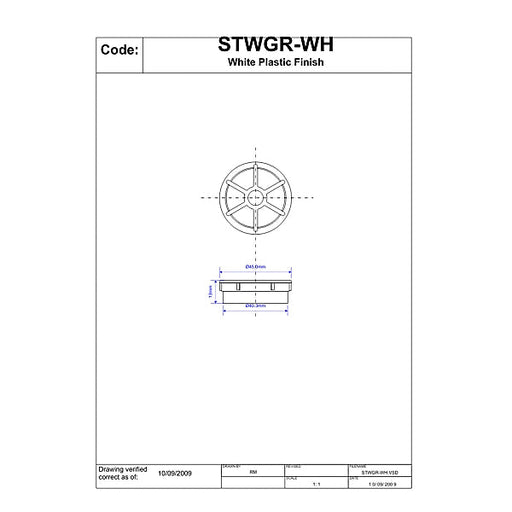 McAlpine STWGRWH Shower Trap Grid White - Getplumb