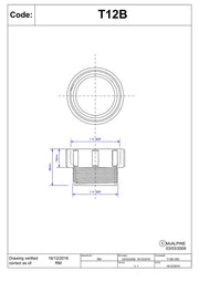 McAlpine T12B Female x Male BSP Coupling - 1.75" x 1.5" - Getplumb