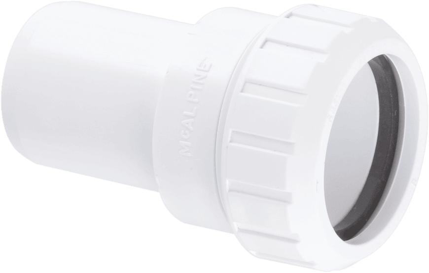 McAlpine T18M 1.5" Surefit Straight Connector to Soil Boss - Getplumb