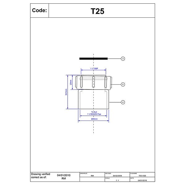 McAlpine T25 1.5" BSP to Solvent Coupling - Getplumb