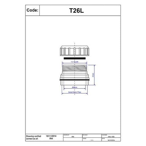 McAlpine T26L 2"x 1.5" Surefit Reducer - Getplumb