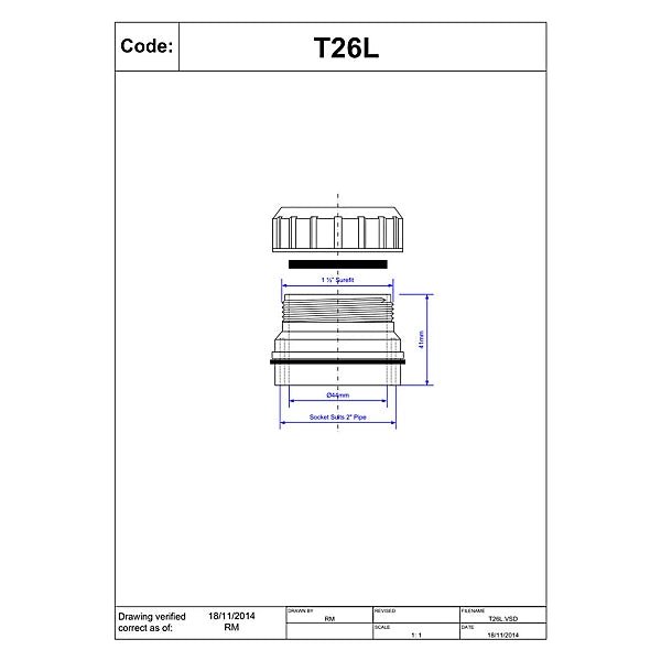 McAlpine T26L 2"x 1.5" Surefit Reducer - Getplumb