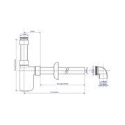 McAlpine TA32VUKCB Chrome Plated Brass Basin Trap | Durable Pipe and Flange Solution - Getplumb
