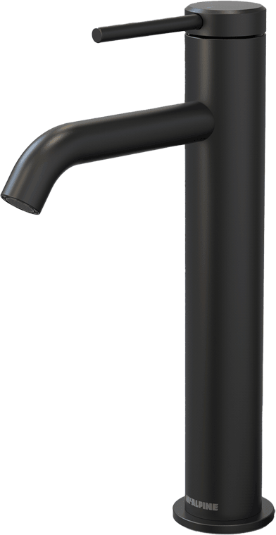 McAlpine TBMKMB Kelvin Tall Basin Mixer Tap Black - Getplumb