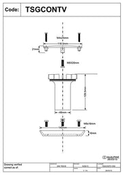 McAlpine TSGCONTV Tiled to Sheet Trapped Gully Converter White - Getplumb