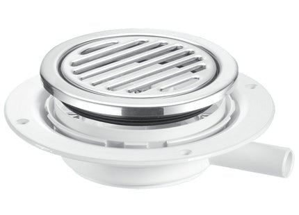 McAlpine UNTRAP SHOWER GULLY 25mm CP RND TILE - Getplumb