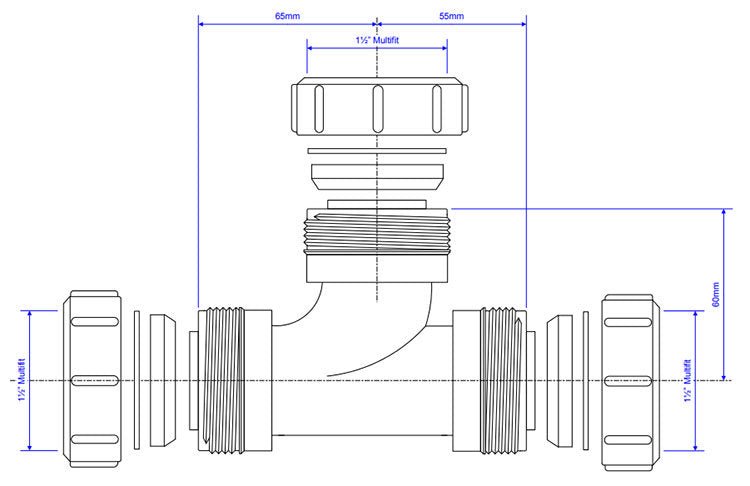 McAlpine V1M 1.5" Swept Tee - Getplumb