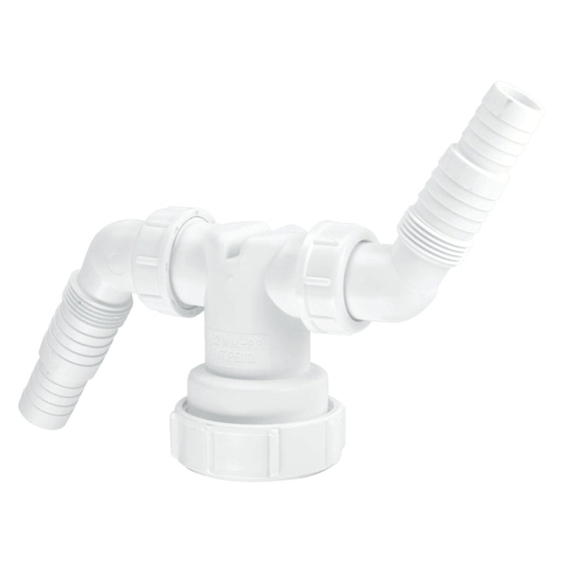 McAlpine V33WM Twin Connection for Stand Pipe Trap to connect two appliances' discharge - Getplumb