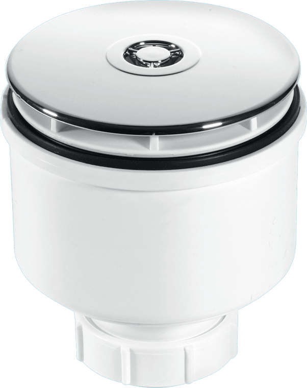 McAlpine Vertical Shower Trap - Chrome - Plated Brass, 90 mm - ST90CB10V - Getplumb