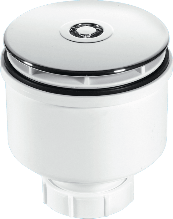 McAlpine Vertical Shower Trap - Chrome - Plated Brass, 90 mm - ST90CB10V - Getplumb