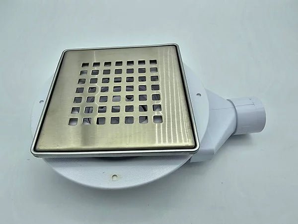 McAlpine VSG52SLT6SQB Slimline SS Floor Gully w/ NRV 150mm - Getplumb