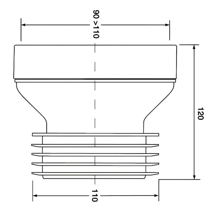 McAlpine WC CON1 Straight Pan Connector - Getplumb