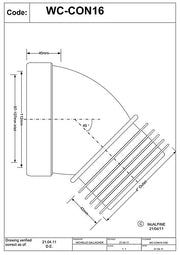 McAlpine WC CON16 45deg Pan Connector - Getplumb