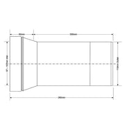 McAlpine WC CON3 Straight Pan Connector Plain Outlet - Getplumb