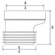 McAlpine WC CON4 20mm Offset Pan Connector - Getplumb