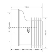 McAlpine WC CON4 20mm Offset Pan Connector - Getplumb
