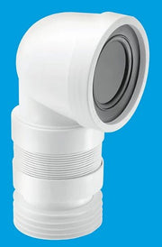 McAlpine WC - CON8F Flexible 90deg Bent Pan Connector - Getplumb