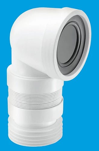 McAlpine WC - CON8F Flexible 90deg Bent Pan Connector - Getplumb