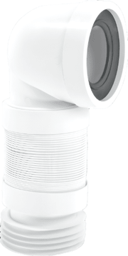 McAlpine WC - CON8F Flexible 90deg Bent Pan Connector - Getplumb