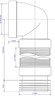 McAlpine WC - CON8F Flexible 90deg Bent Pan Connector - Getplumb