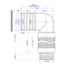 McAlpine WC - CON8F18 - S - BTW Short Flexible 3.5" 90deg BTW Pan Connector - Getplumb